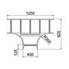 Kábellétra T-idom 60mm-ma 400mm x acél merítetten horganyzott LT 640 R3 FT OBO-BETTERMANN