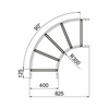 Kábellétra vízszintes 90° 60mm-ma 400mm x acél LB 90 640 R3 FT OBO-BETTERMANN