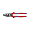 Kábelolló Cu/Al-hoz kettős vágóél mechanikus egykezes 20mm-max. kábelátmérő 70mm2-max. VDE KNIPEX