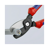 Kábelolló Cu/Al-hoz kettős vágóél mechanikus egykezes 20mm-max. kábelátmérő 70mm2-max. VDE KNIPEX