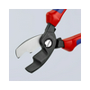 Kábelolló Cu/Al-hoz kettős vágóél mechanikus egykezes 20mm-max. kábelátmérő 70mm2-max. VDE KNIPEX