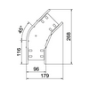 Kábeltálca 45° idom 100mm x 60mm-mag. 45° merítetten horganyzott acél RB 45 610 FT OBO-BETTERMANN