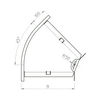 Kábeltálca 45° idom 300mm x 110mm-mag. 45° szalaghorganyzott acél RB 45 130 FS OBO-BETTERMANN
