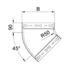 Kábeltálca 45° idom 300mm x 60mm-mag. 45° szalaghorganyzott acél RBM 45 630 FS OBO-BETTERMANN