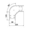 Kábeltálca 90° idom 100mm x 110mm-mag. 90° merítetten horganyzott RB 90 110 FT OBO-BETTERMANN