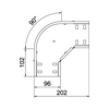 Kábeltálca 90° idom 100mm x 30mm-mag. 90° merítetten horganyzott acél RB 90 310 FT OBO-BETTERMANN