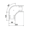 Kábeltálca 90° idom 100mm x 60mm-mag. 90° szalaghorganyzott acél RBM 90 610 FS OBO-BETTERMANN