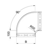 Kábeltálca 90° idom 100mm x 85mm-mag. 90° szalaghorganyzott acél RBM 90 810 FS OBO-BETTERMANN