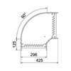 Kábeltálca 90° idom 300mm x 85mm-mag. 90° tűzihorganyzott acél RB 90 830 FT OBO-BETTERMANN