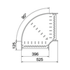 Kábeltálca 90° idom 400mm x 60mm-mag. 90° merítetten horganyzott acél RB 90 640 FT OBO-BETTERMANN