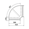 Kábeltálca 90° idom 400mm x 60mm-mag. 90° szalaghorganyzott acél RB 90 640 FS OBO-BETTERMANN