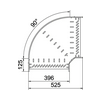 Kábeltálca 90° idom 400mm x 85mm-mag. 90° szalaghorganyzott acél RB 90 840 FS OBO-BETTERMANN