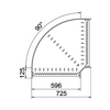 Kábeltálca 90° idom 600mm x 110mm-mag. 90° szalaghorganyzott acél RB 90 160 FS OBO-BETTERMANN