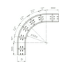 Kábeltálca 90° idom nagyfesztávú 400mm x 110mm-mag. 90° acél WRB 90 140 FS OBO-BETTERMANN