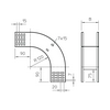 Kábeltálca bukóidom 100mm x 85mm-mag. 90° merítetten horganyzott acél RBV 810 F FT OBO-BETTERMANN