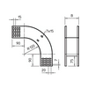 Kábeltálca bukóidom 200mm x 85mm-mag. 90° szalaghorganyzott acél RBV 820 F FS OBO-BETTERMANN