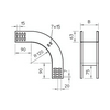 Kábeltálca bukóidom 300mm x 60mm-mag. 90° nemesacél RBV 630 F VA4301 OBO-BETTERMANN