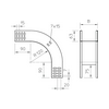Kábeltálca bukóidom 400mm x 60mm-mag. 90° merítetten horganyzott acél RBV 640 F FT OBO-BETTERMANN