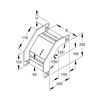 Kábeltálca bukóidom 500mm x 60mm-mag. 90° szalaghorganyzott acél RFD 60500 Niedax