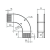 Kábeltálca bukóidom 600mm x 110mm-mag. 90° szalaghorganyzott acél RBV 160 F FS OBO-BETTERMANN