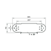 Kábeltálca csuklós emelő/bukóidom 400mm x 110mm-mag. 90° acél RGBEV 140 FT OBO-BETTERMANN