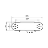 Kábeltálca csuklós emelő/bukóidom 500mm x 110mm-mag. acél RGBEV 150 FS OBO-BETTERMANN