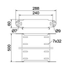 Kábeltálca csuklós sarokidom 500mm x 60mm-mag. szalaghorganyzott acél RGBEV 650 FS OBO-BETTERMANN