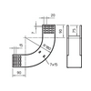 Kábeltálca emelő idom 200mm x 85mm-mag. 90° szalaghorganyzott acél RBV 820 S FS OBO-BETTERMANN
