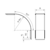 Kábeltálca irányváltó idom fedél bukó 90° szalaghorganyzott acél DBV 60 300 F FS OBO-BETTERMANN