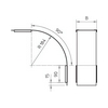 Kábeltálca irányváltó idom fedél bukó 90° szalaghorganyzott ZnAl DBV 60 100 F DD OBO-BETTERMANN