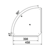 Kábeltálca irányváltó idom fedél vízszintes 90° acél 400mm x 458mm RBD 90 400 DD OBO-BETTERMANN