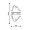 Kábeltálca sarok idom állítható 400mm x 60mm-mag. állítható acél RB W 640 FS OBO-BETTERMANN