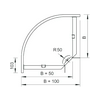 Kábeltálca sarokidom 200mm x 110mm-mag. 90° merítetten horganyzott RB 90 120 FT OBO-BETTERMANN