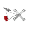 Kapcsolószekrény kulcs multifunkciós 7profil keresztkulcs 2bit 76mm univerzális KNIPEX