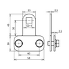 Kapocs elem NIRO 200kA d11mm Fl30x4mm szalaghoz kezeletlen KS 200 B11.11 FL30X4 V2A DEHN