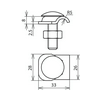 Kapocsbak kapupánt csavarral és anyával Rd6-10mm kezeletlen KB 6.10 FRM10X35 V2A DEHN