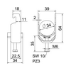 Kengyeles bilincs műa.nyomóval 1 x 28-34mm-befogás 32mm csőhöz acél BS-U1-K-34 FT OBO-BETTERMANN