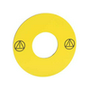 Felirati tábla vezérlőelemhez üres-felirattal üres-szimbólummal sárga kerek ZB6Y7001 Schneider