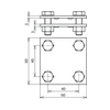Keresztkapocs köztes lemez nélkül Fl30/30mm keresztösszekötő kezeletlen KS FL30 V4A DEHN