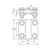 Keresztkapocs köztes lemez nélkül  Rd8-10/FI30mm keresztösszekötő KS 8.10 FL30 STTZN DEHN