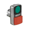 Kettős nyomógombfej fém d22 /jelzőlámpa/ világító magas piros/zöld téglalap Harmony XB4 Schneider