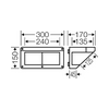 Kezelő csatlakozódoboz 300mm-es szekrényfal építéshez tömítéssel 300mmx 150mm-ma Mi CB 10 Hensel