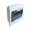 Kiselosztó PE/N-sínnel műanyag 1x 8M süllyesztett fehér IP40 átlátszó zárt ajtó EDS TRACON