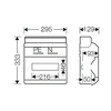 Kiselosztó PE/N sínnel rugós műanyag 1x 12M falonkívüli szürke IP65 átlátszó ajtó KV 9112 Hensel