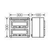 Kismegszakítós szekrény 2x12modul csapófedéllel IP65  Mi 1222 Hensel