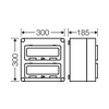 Kismegszakítós szekrény 2x12modul csapófedéllel IP65  Mi 1227 Hensel
