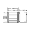 Kismegszakítós szekrény 2x12modul zsanéros IP65  Mi 1226 Hensel