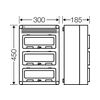 Kismegszakítós szekrény 3x12modul csapófedéllel IP65  Mi 1333 Hensel