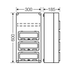 Kismegszakítós szekrény 4x12modul csapófedéllel IP65  Mi 1443 Hensel