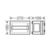 Kismegszakítós szekrény ajtóval műanyag 180mmx 270mmx 163mm IP65 FP 1101 Hensel